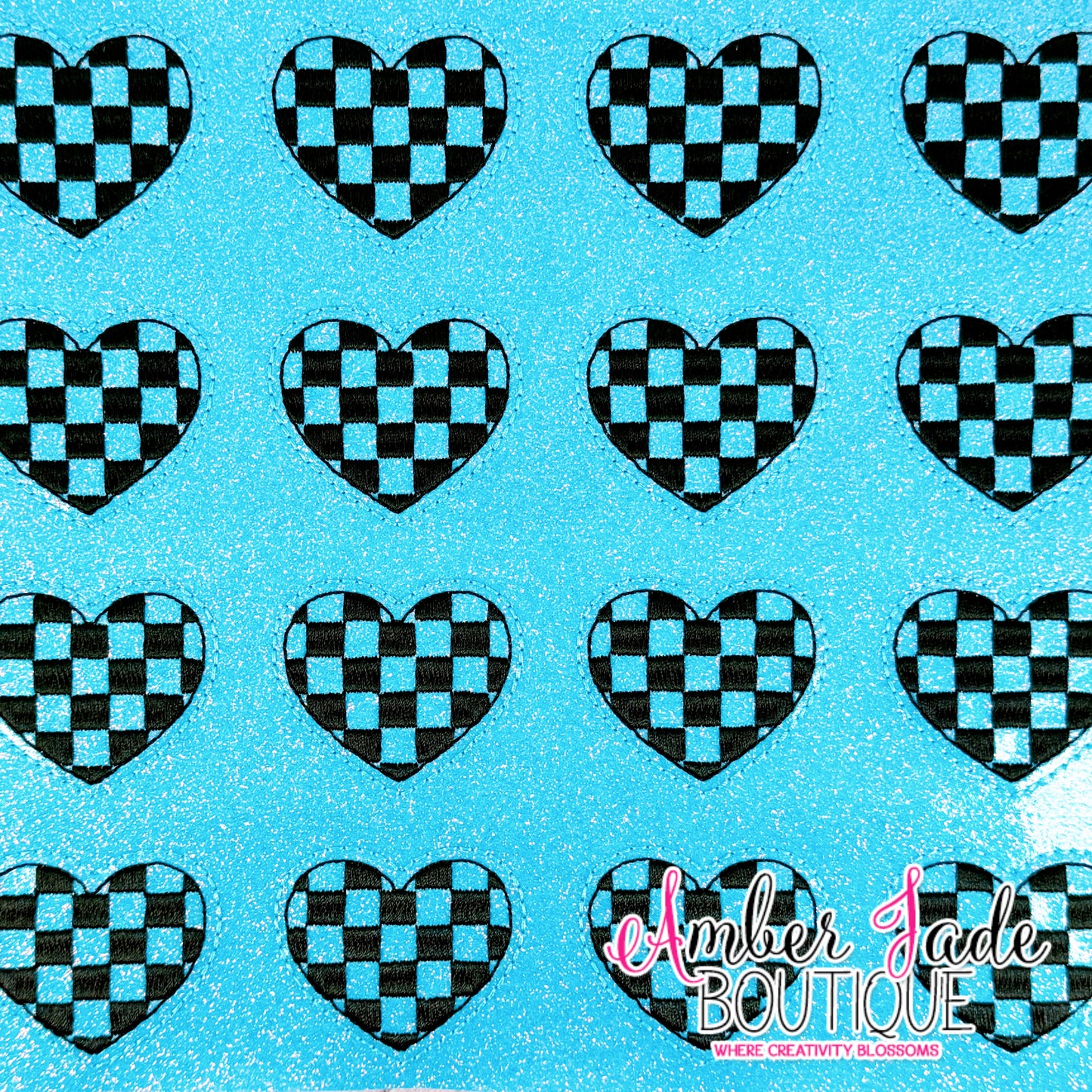 Checkered Heart - BLUE