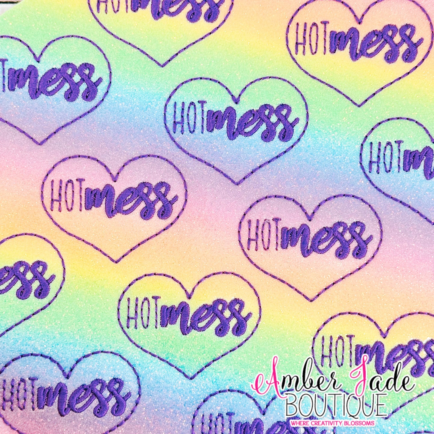 Hot Mess Heart - Ombre Pastel Rainbow