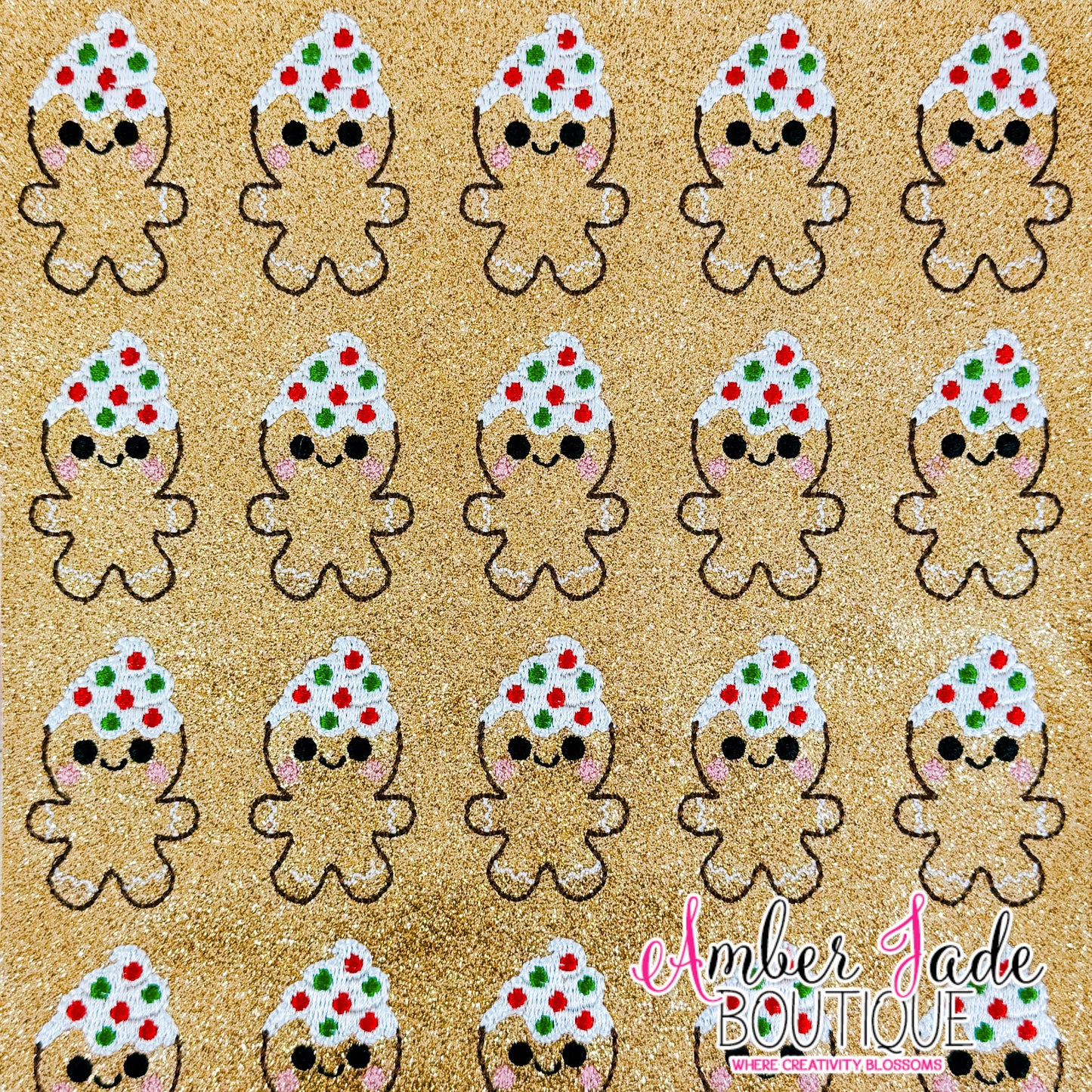 Gingerbread Icing Head - Red & Green
