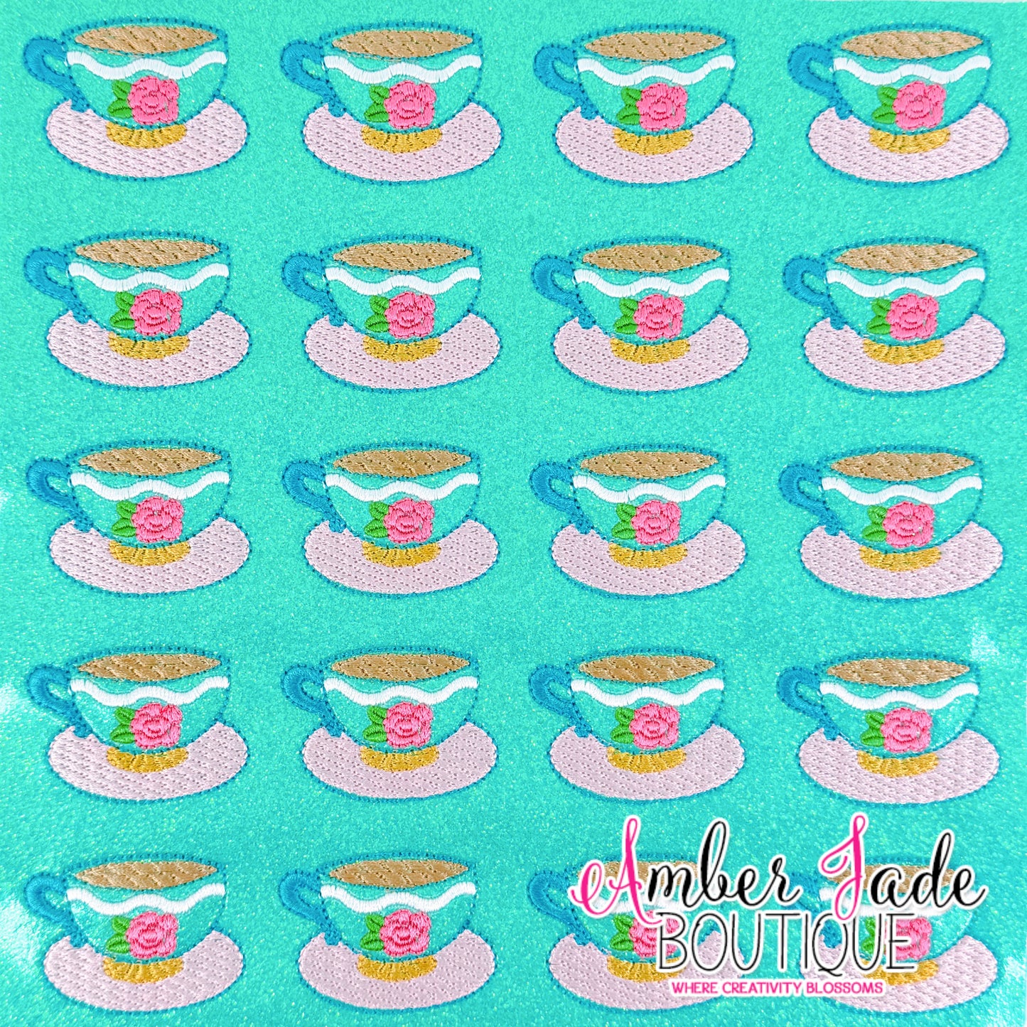 Vintage Teacup - TURQUOISE