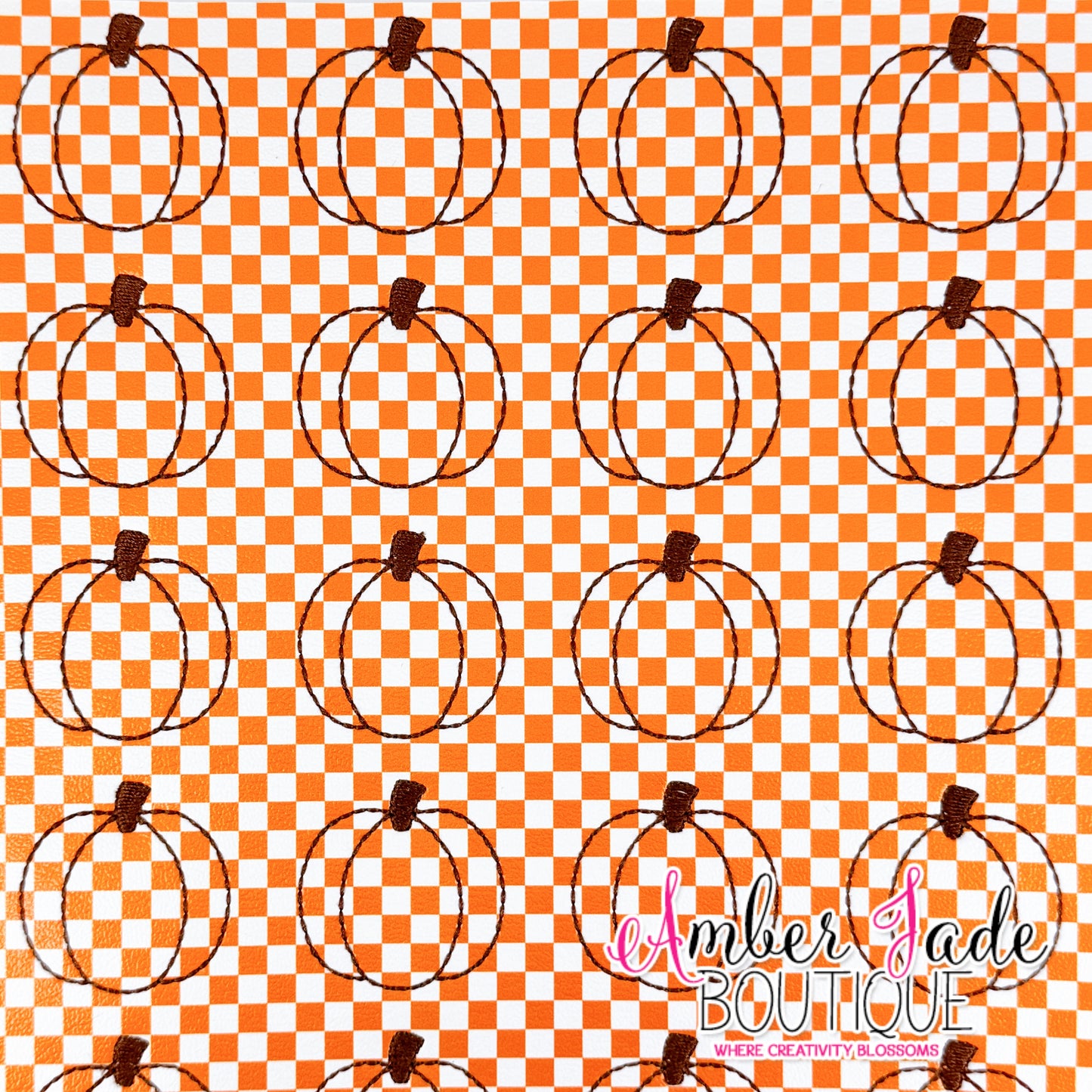 *LIMITED* Pumpkin - Orange Checkers