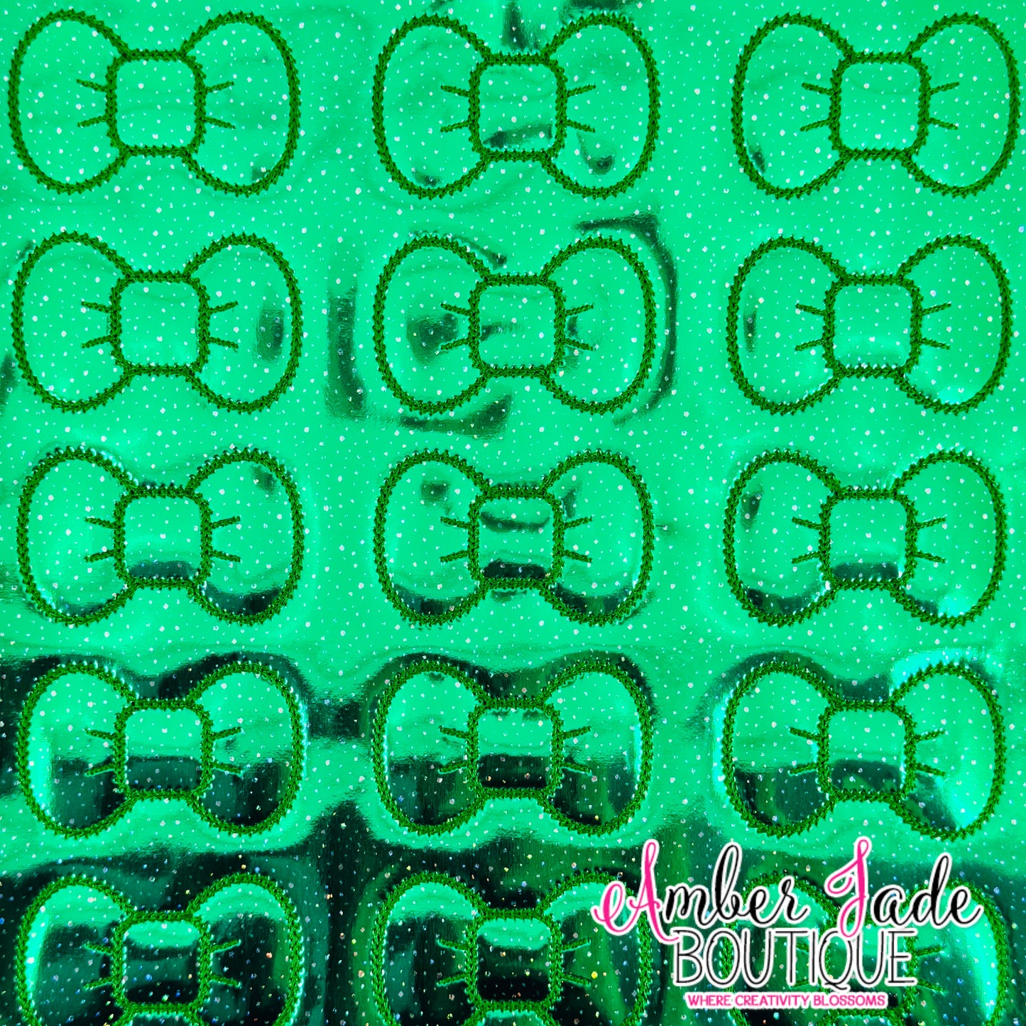 Bows - Christmas Holo Sparkle - GREEN