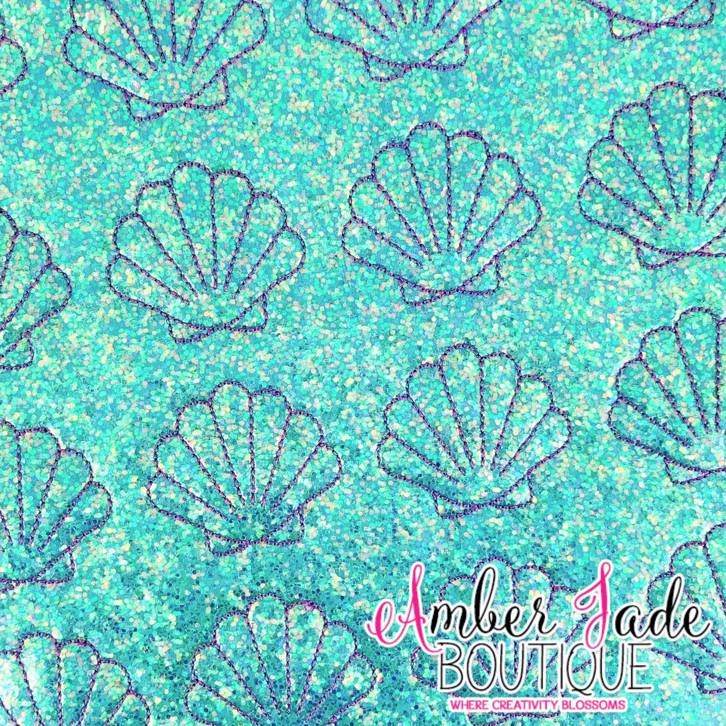 Seashell - Turquoise Chunky Glitter