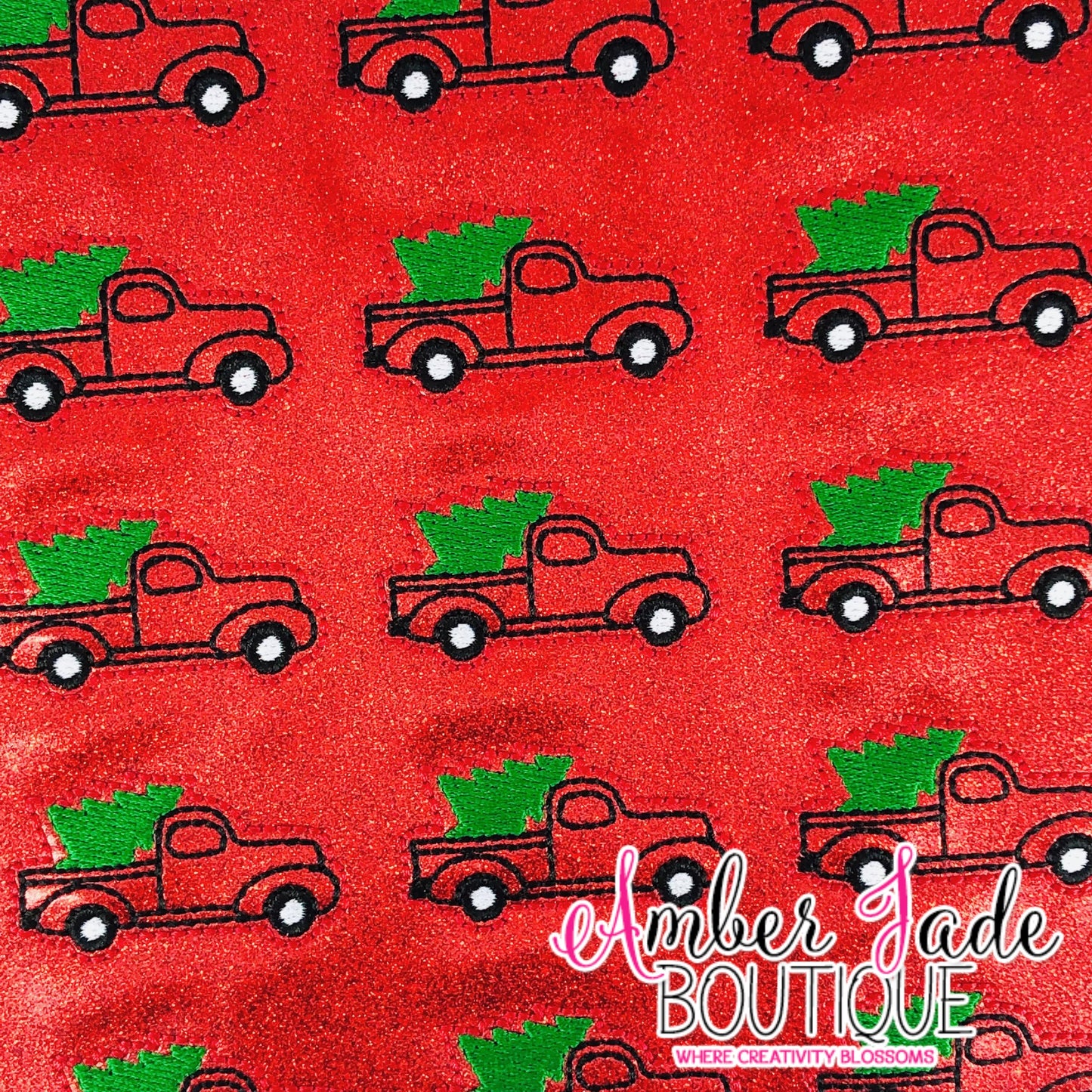 Pick Up Truck With Tree - Red