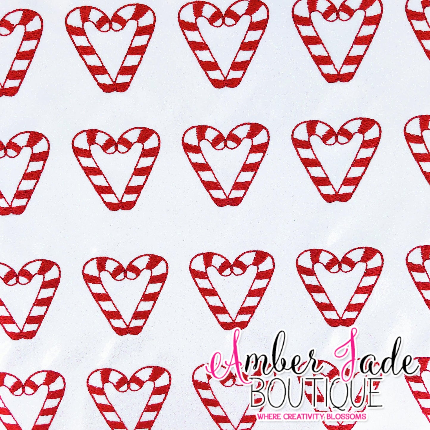 Candy Cane Heart - RED