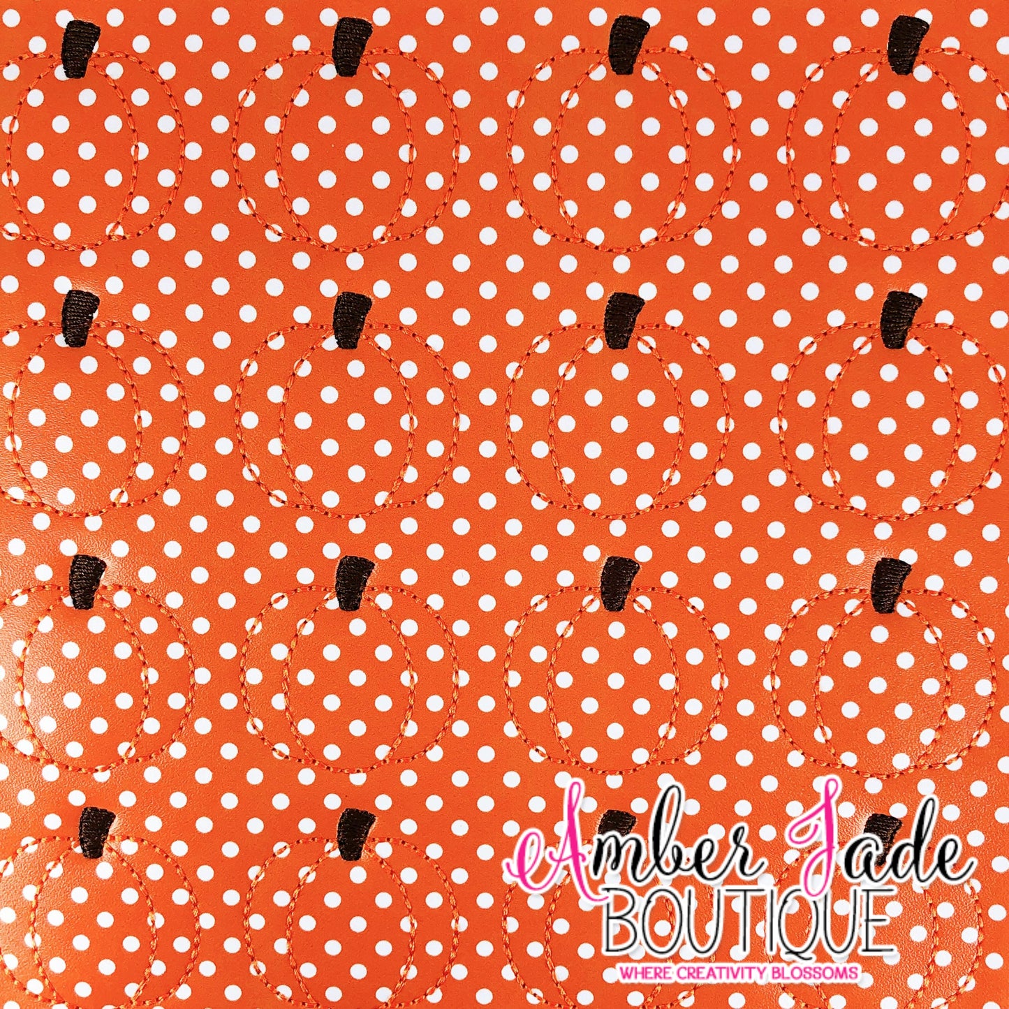 Polka Dot Pumpkin 2 - Vegan Leather