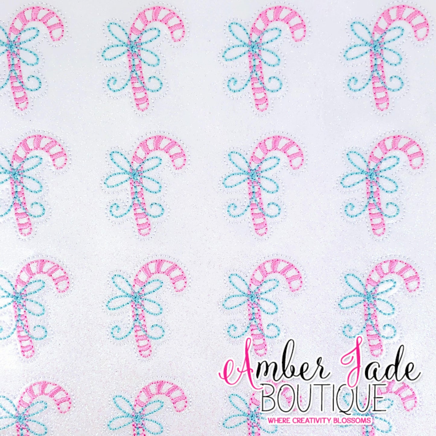 Candy Cane With Bow - PINK