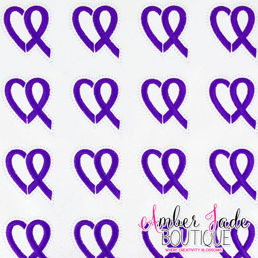 Awareness Ribbon Heart - Purple