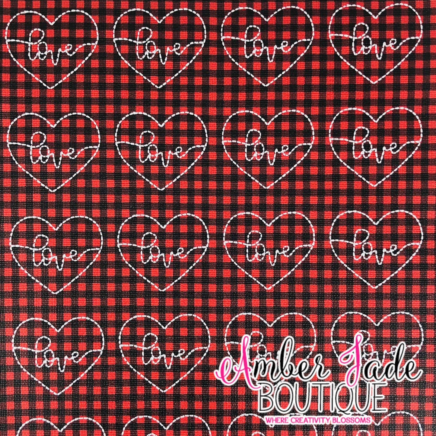 Love Heart - Buffalo Plaid
