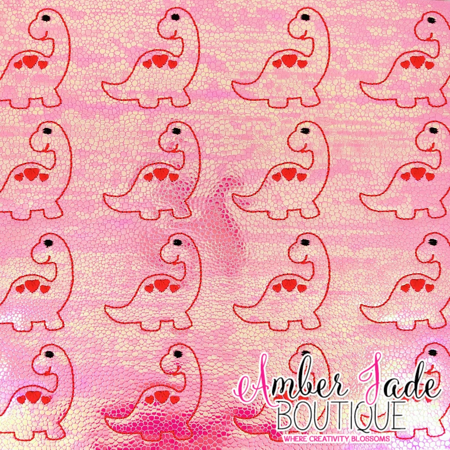 Dino w/ Hearts (Pink)