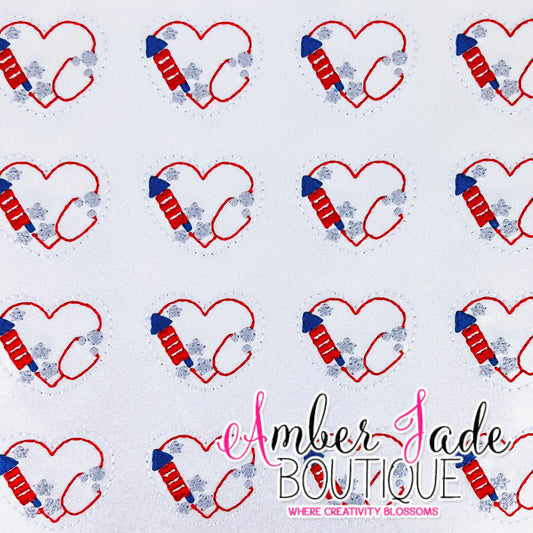 Stethoscope Heart - 4th of July
