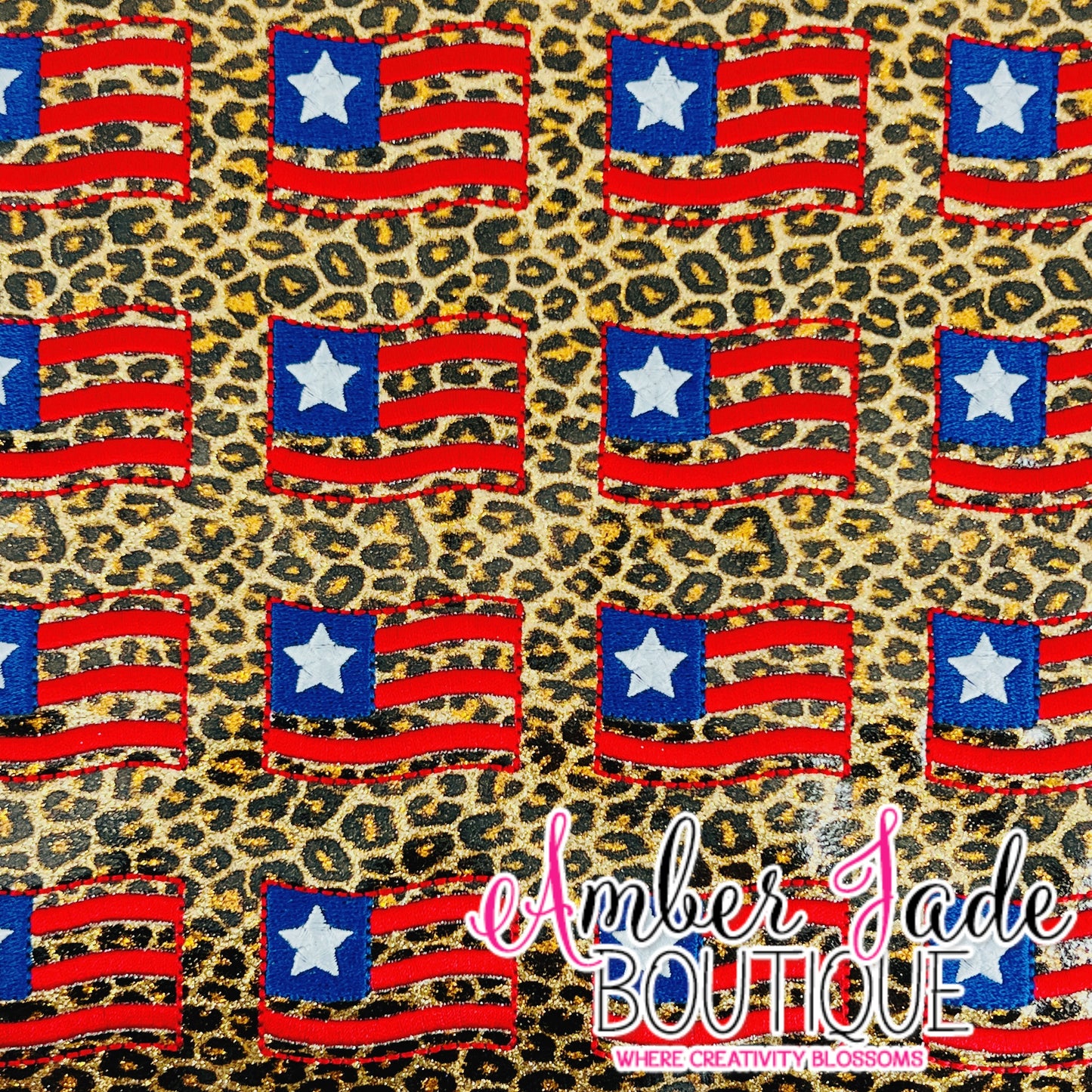 Leopard American Flag