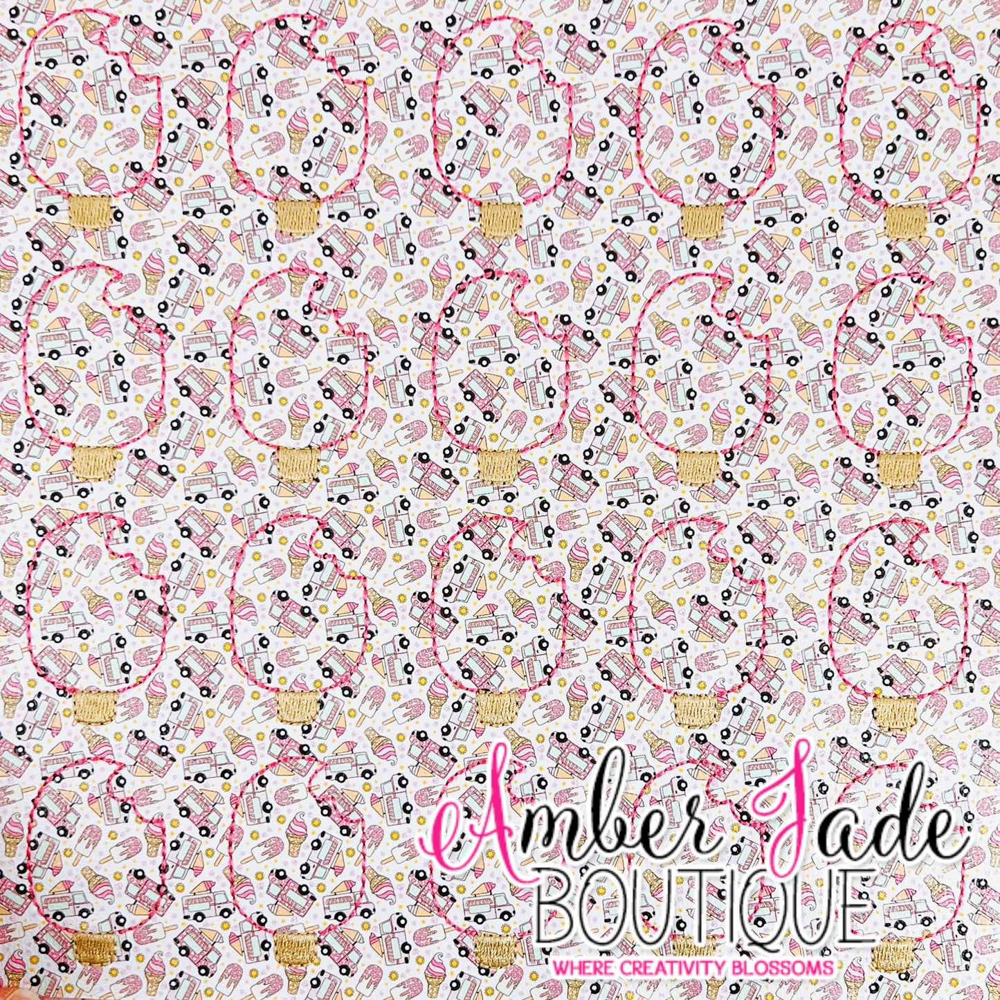 Ice Cream Truck Popsicle - Vegan Leather