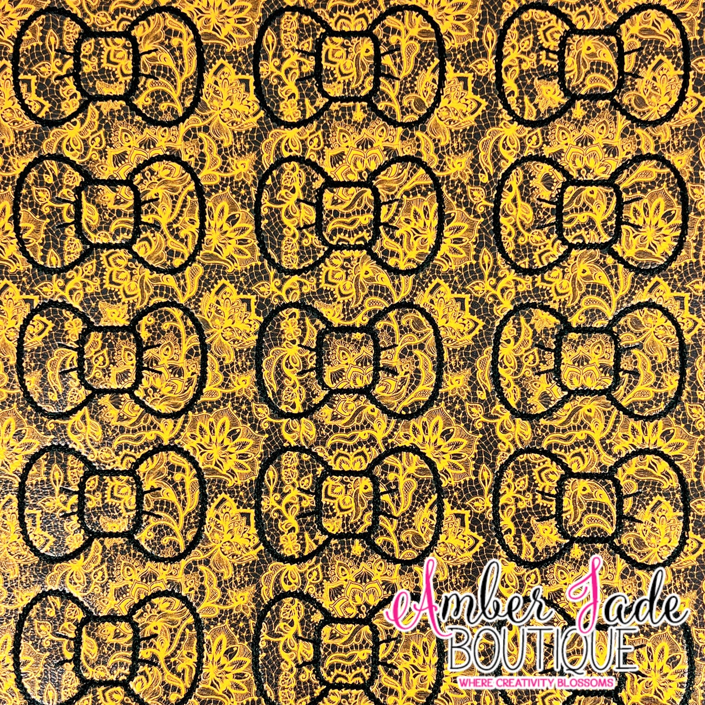 Halloween Bow - Orange Lace