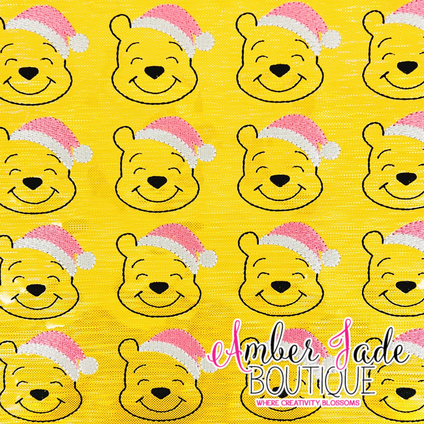 Pooh Santa - Pink Hat