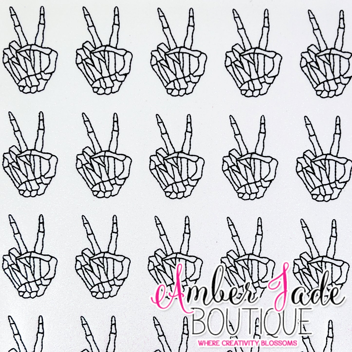 Skeleton Peace Sign Hand