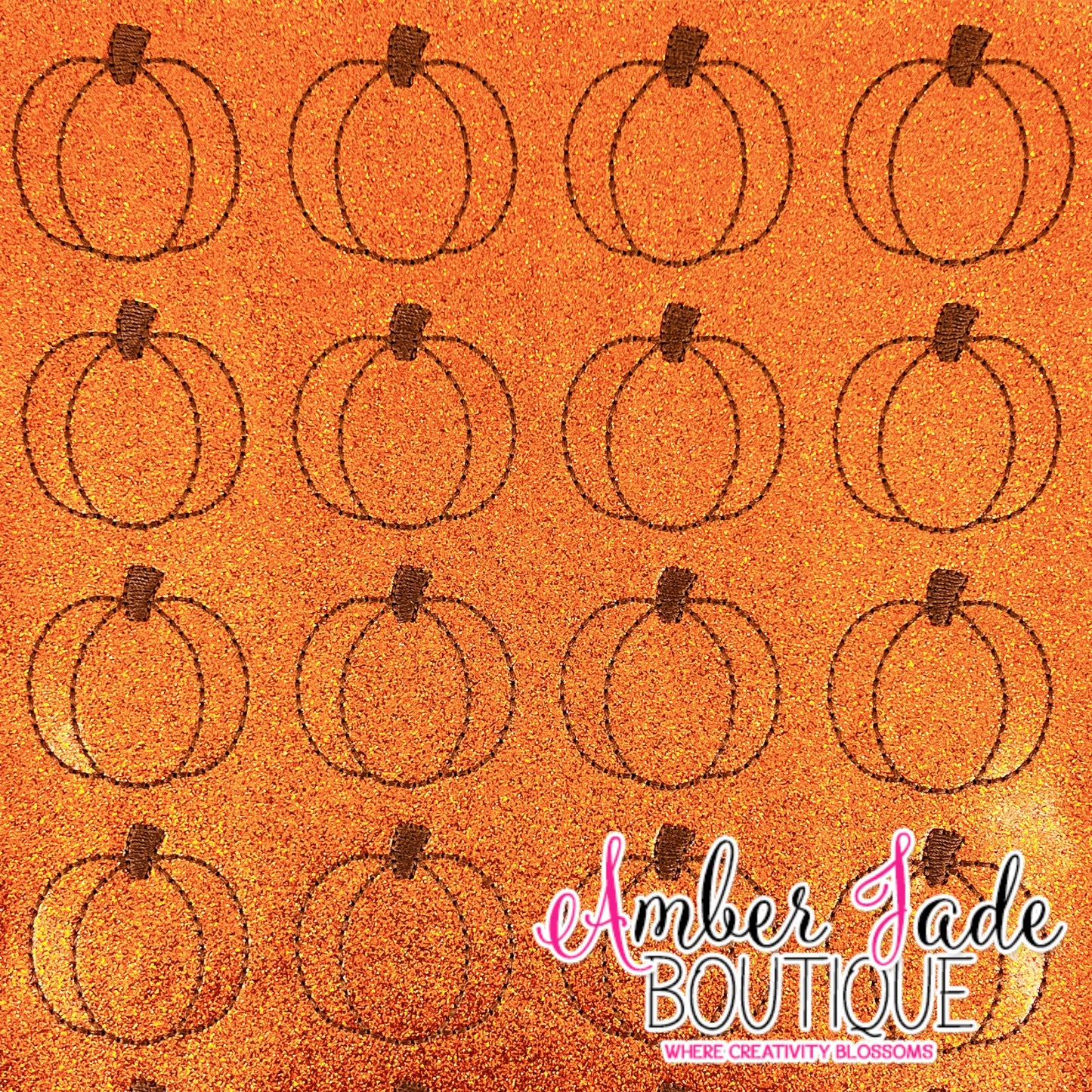 Pumpkin - Orange w/ Brown Stitching