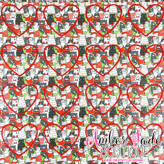 *LIMITED* Christmas Layered Cats Heart