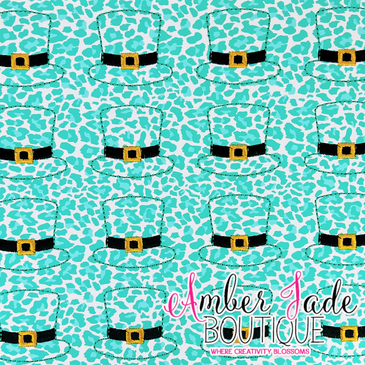 Leprechaun Hat - Green Leopard