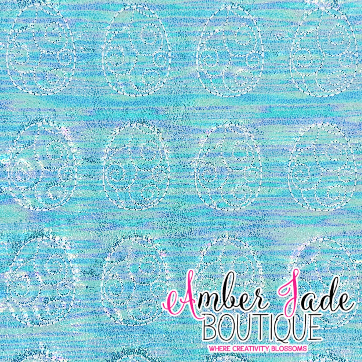 Swirl Easter Egg - Oil Spill Blue