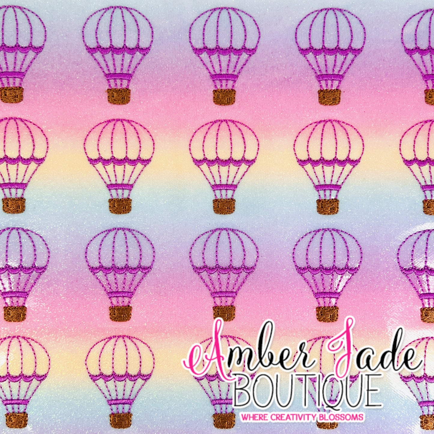 Hot Air Balloon - Pastel Rainbow