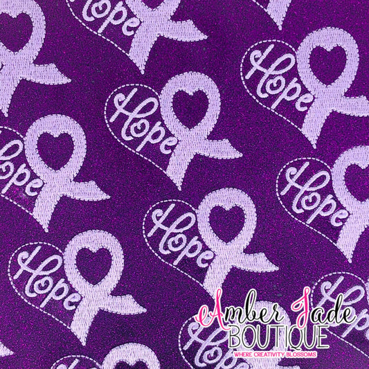 Purple Hope Heart