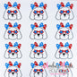 Patriotic Bow Dog