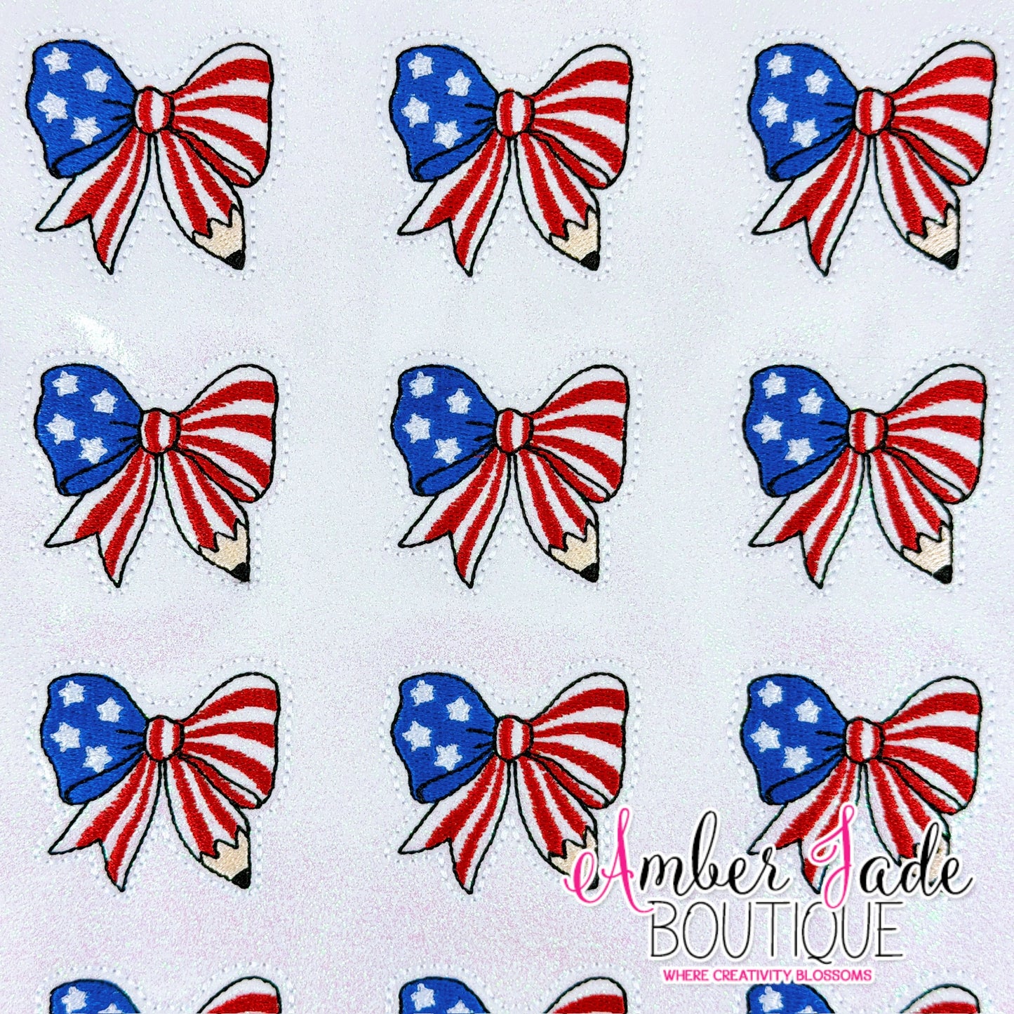Patriotic Pencil Bow