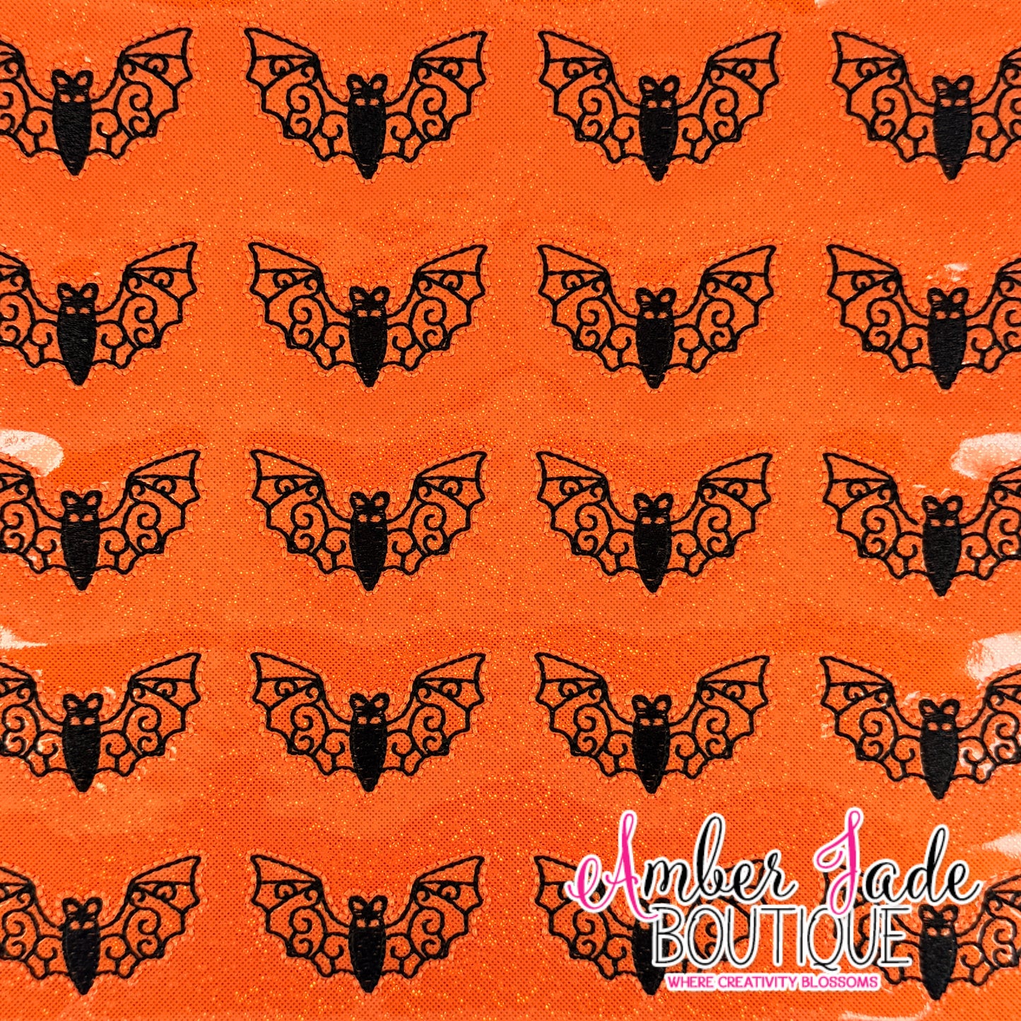 Bat Swirls - BRIGHT ORANGE