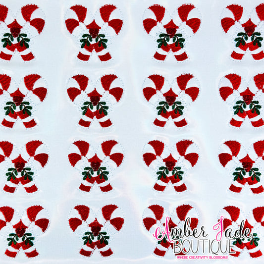 Candy Cane Holly - Holographic