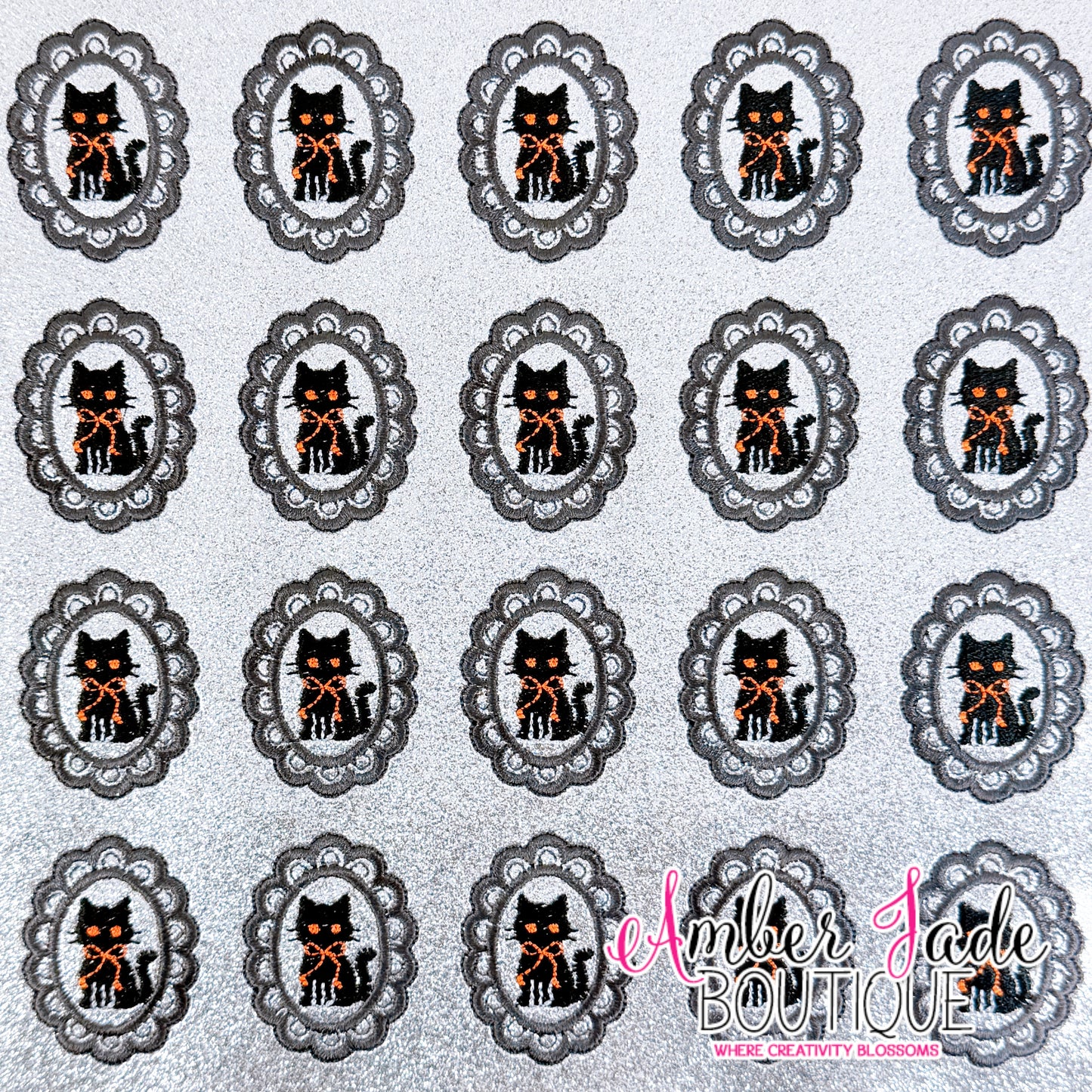 Black Cat Frame  - Glitter