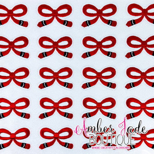 Crayon Bow Thin - RED