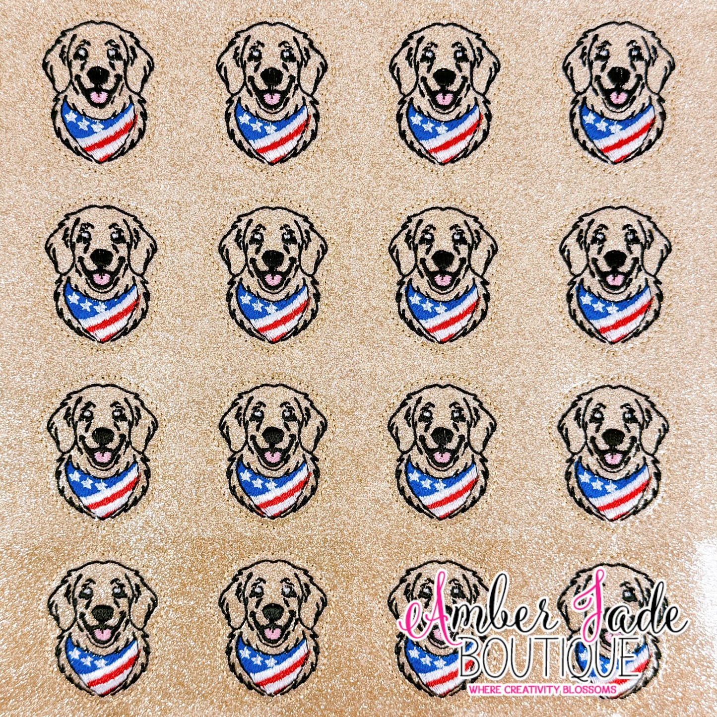 Patriotic Golden Retriever