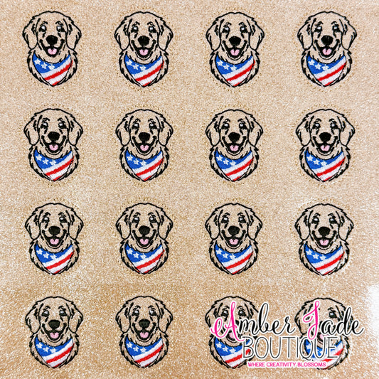 Patriotic Golden Retriever