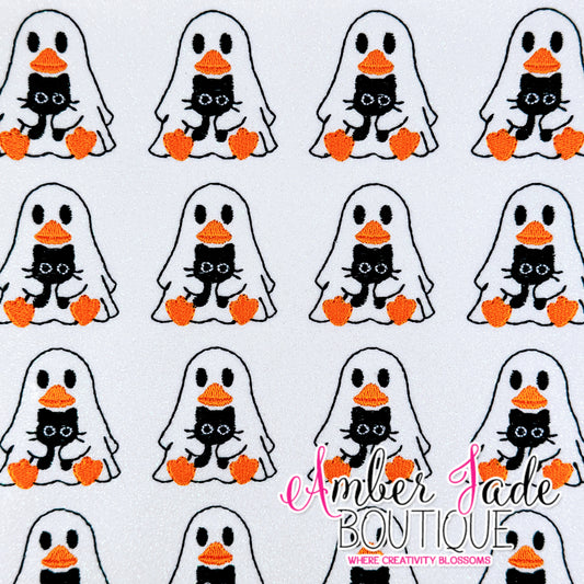 Ghost Duck Holding Cat