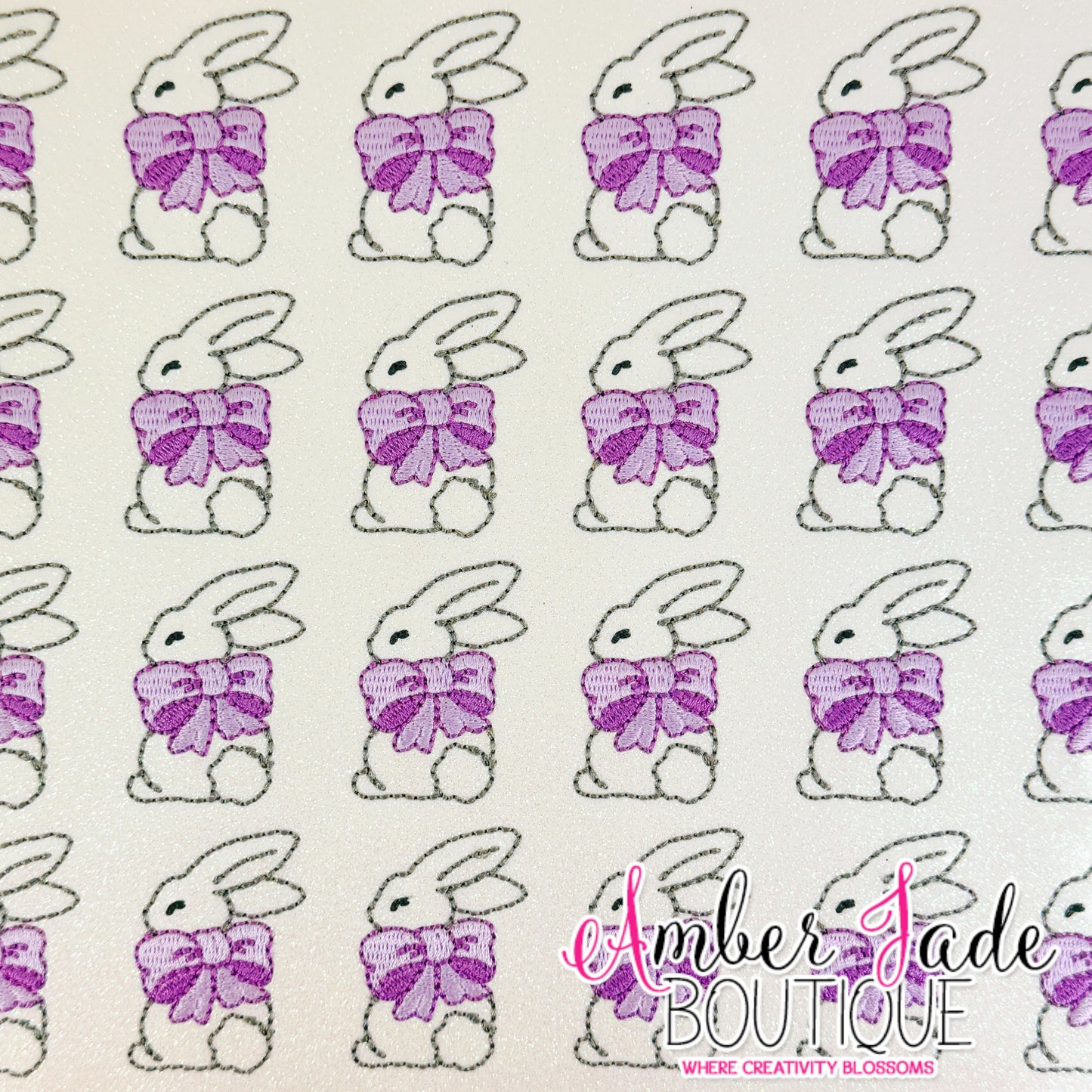 Bunny Rabbit with Bow #2 - Purple