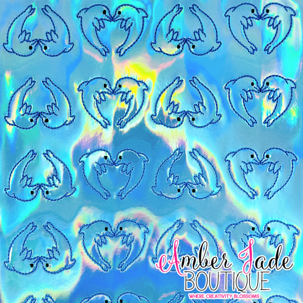 Dolphin Heart - Holographic