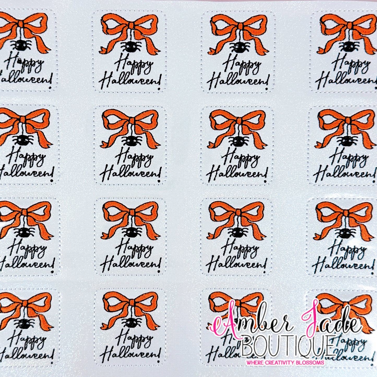 Happy Halloween Bow Spider