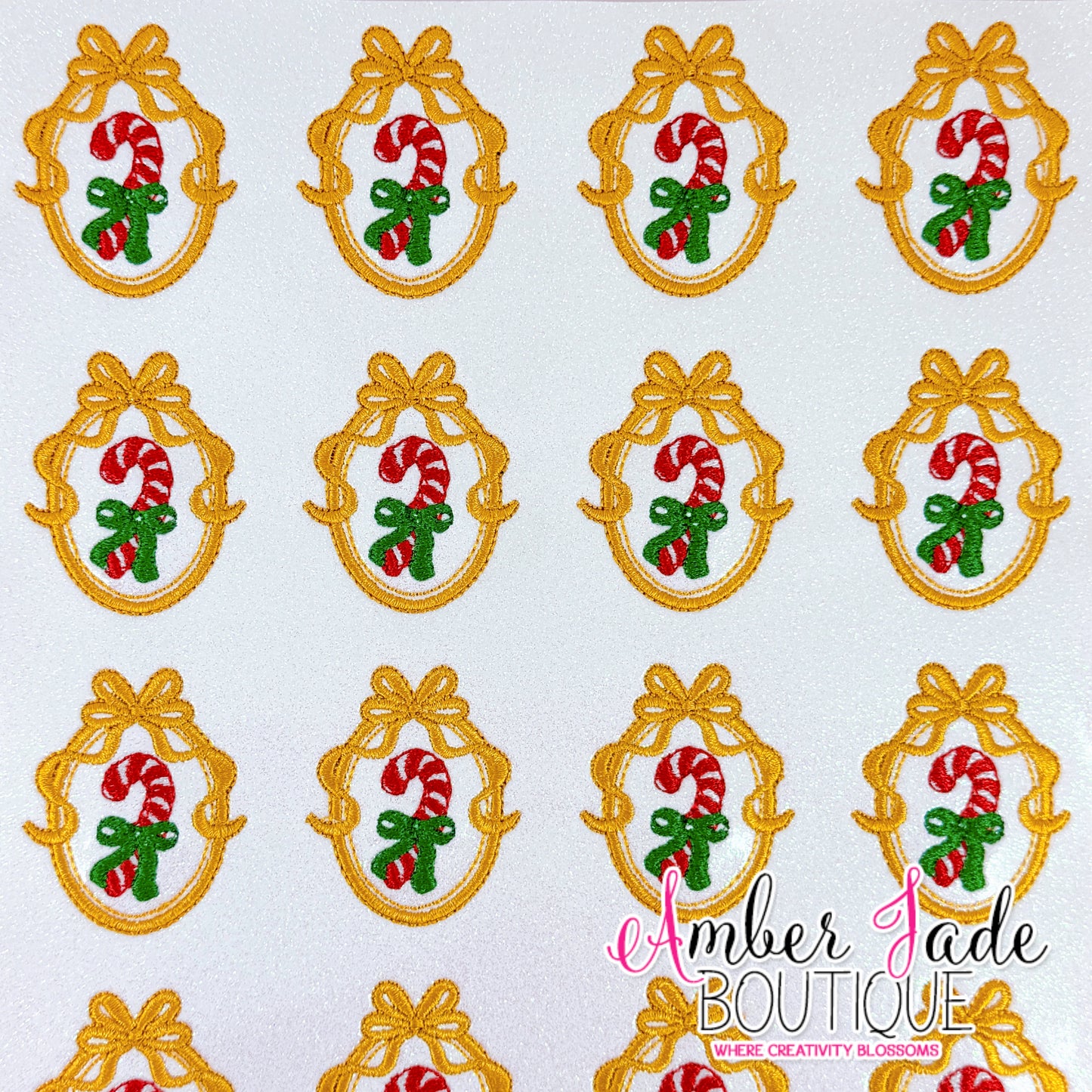Vintage Candy Cane Frame
