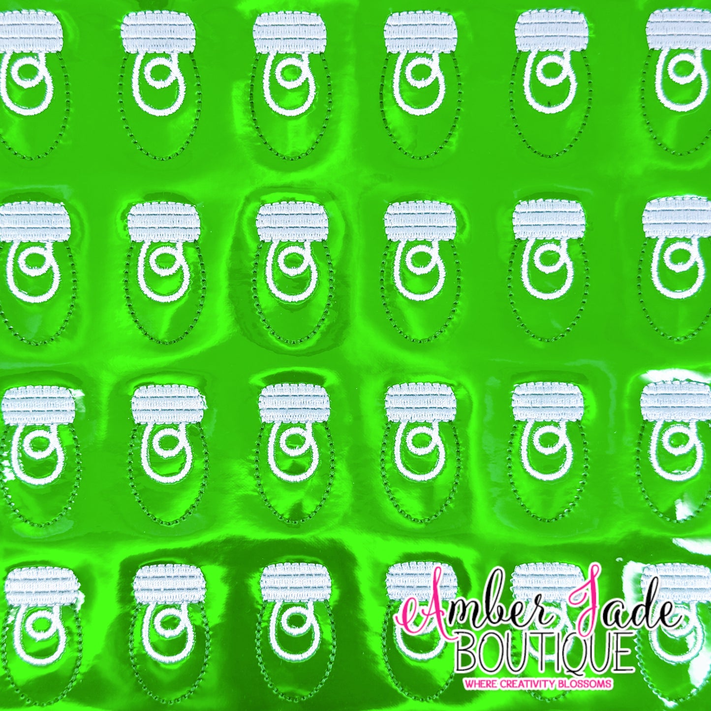 Christmas Light Bulb - Holographic Green