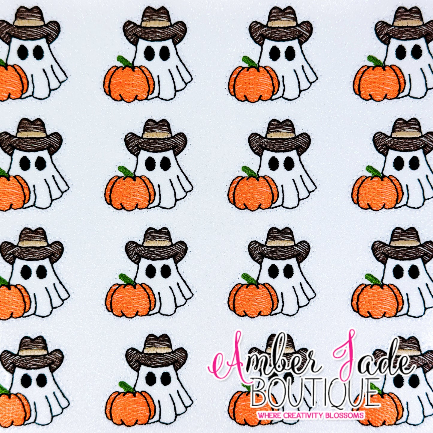 Cowboy Ghost with Pumpkin