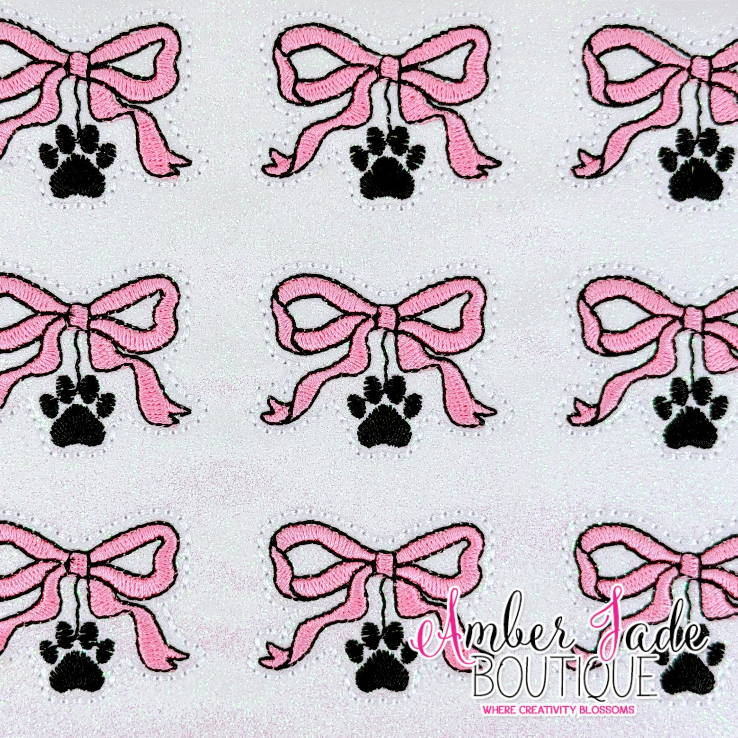 Bow Collection - PAW PRINT - PINK