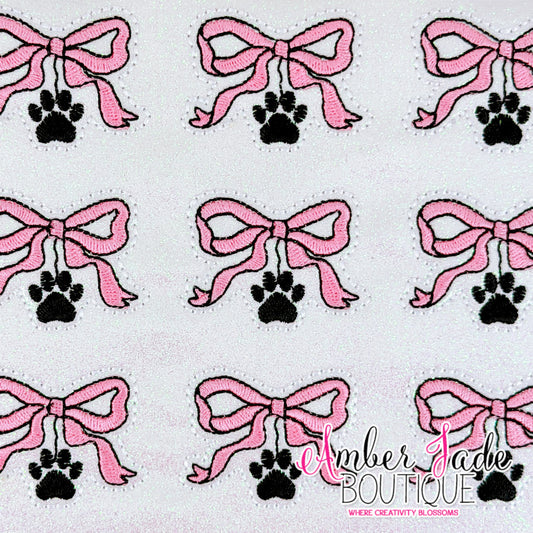 Bow Collection - PAW PRINT - PINK
