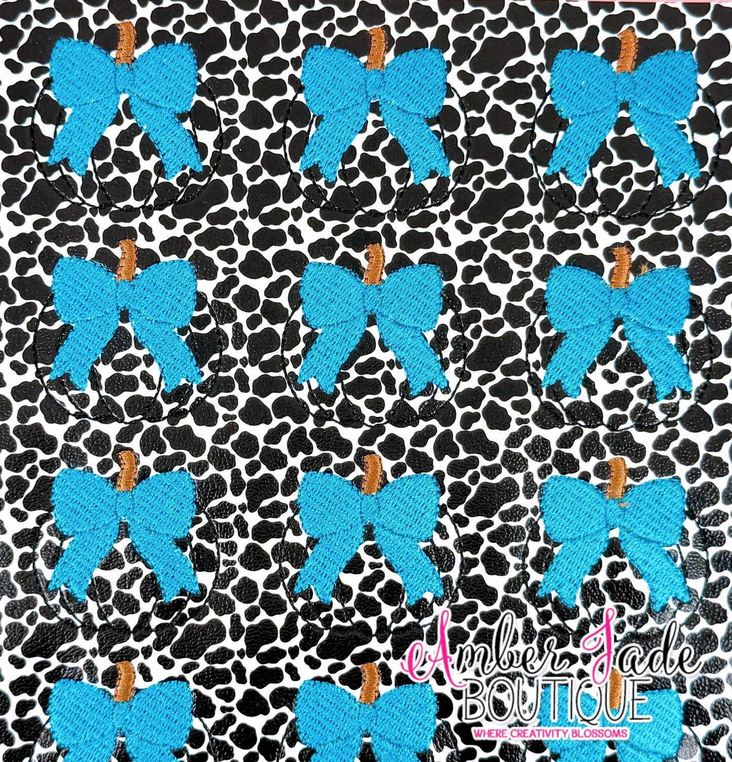 *LIMITED* Cow Print - Pumpkin with Bow