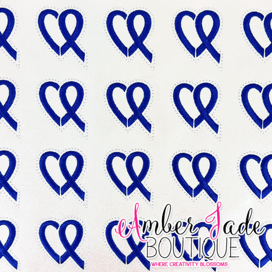 Awareness Ribbon Heart - Blue