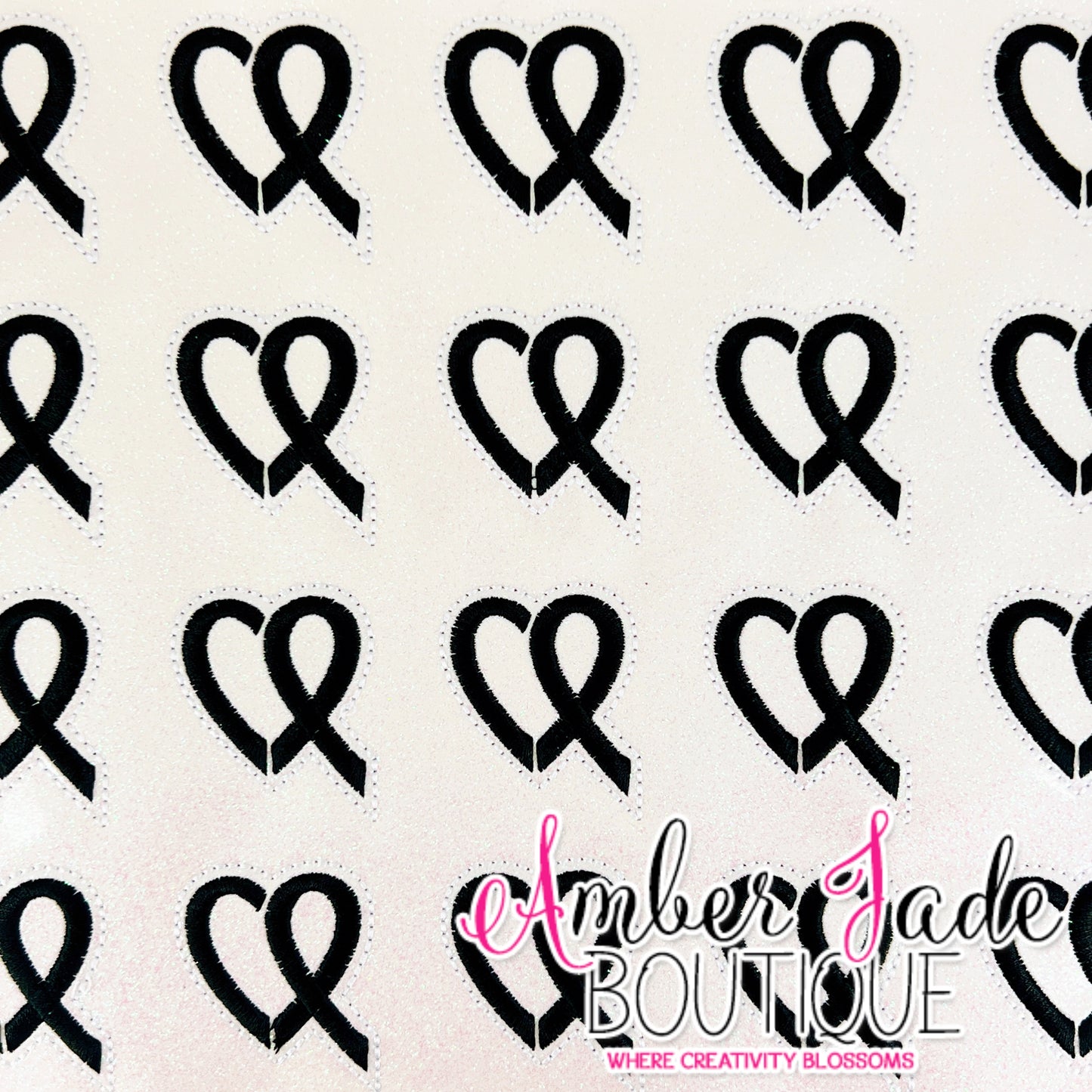 Awareness Ribbon Heart - Black