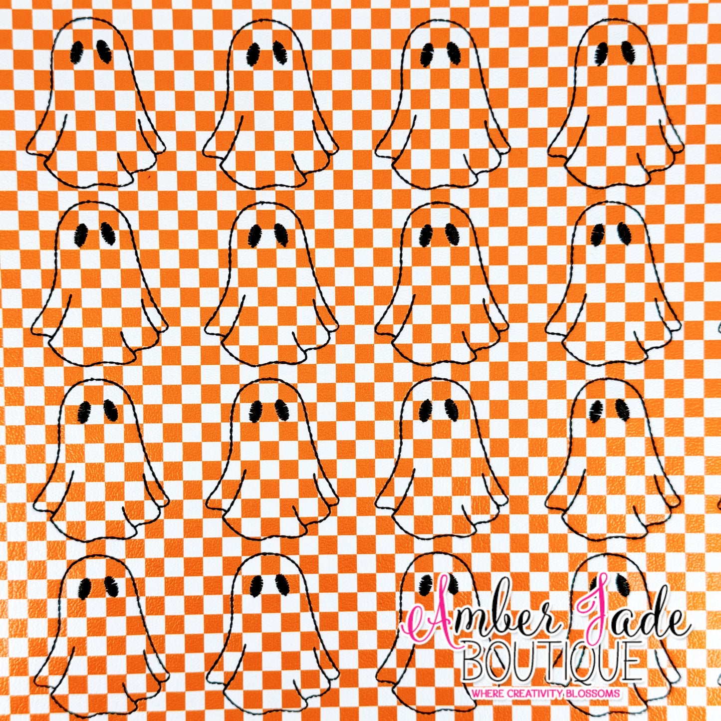 *LIMITED* Sheet Ghost - Orange Checkers