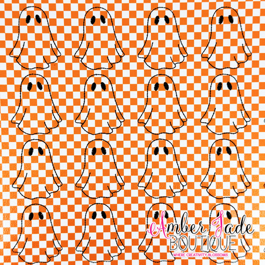 *LIMITED* Sheet Ghost - Orange Checkers