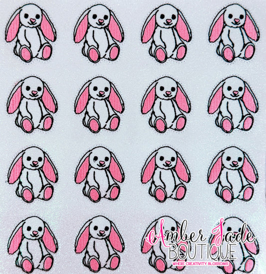 Jelly Bunny Stuffed Toy - WHITE GLITTER