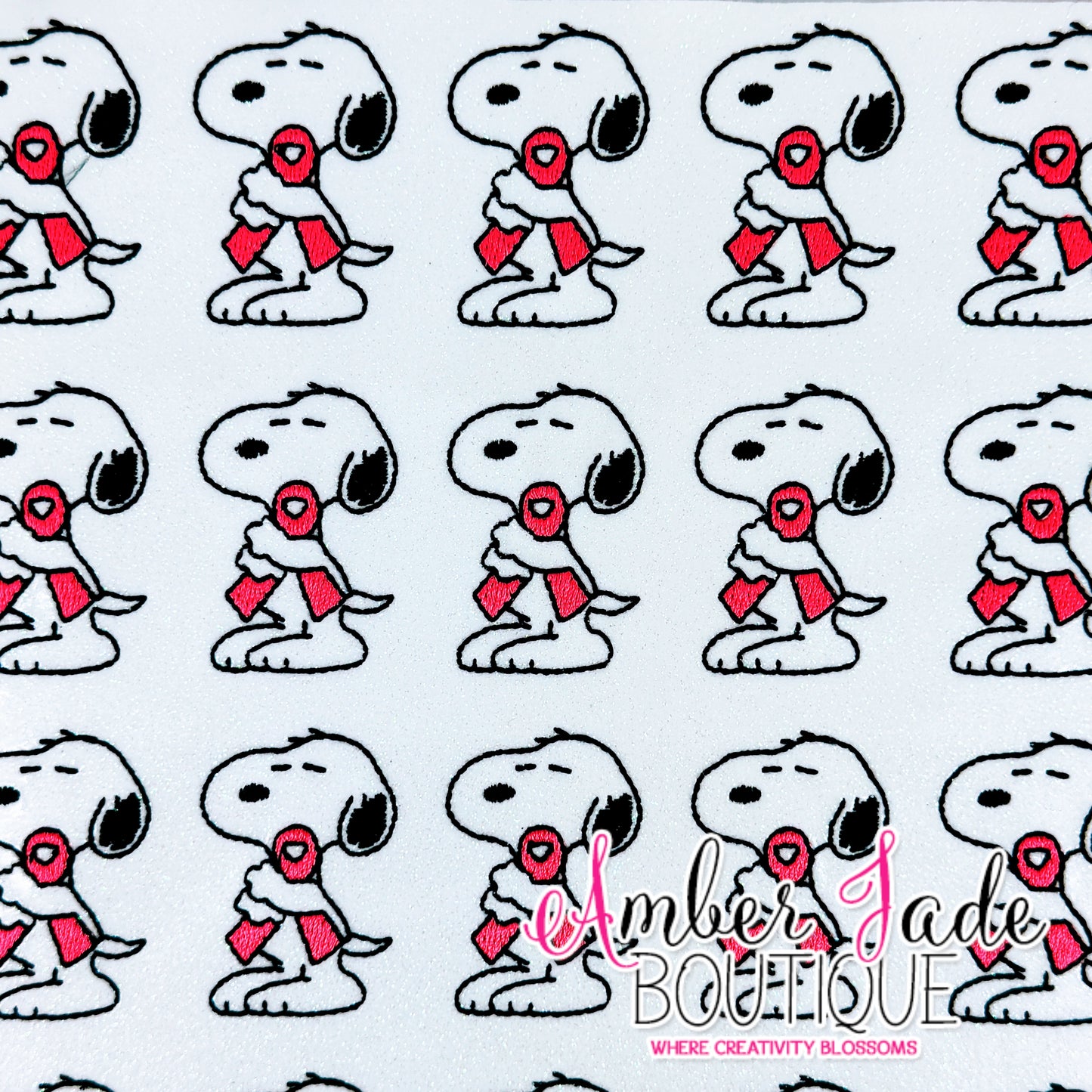 Snoopy Awareness Ribbon - Breast Cancer